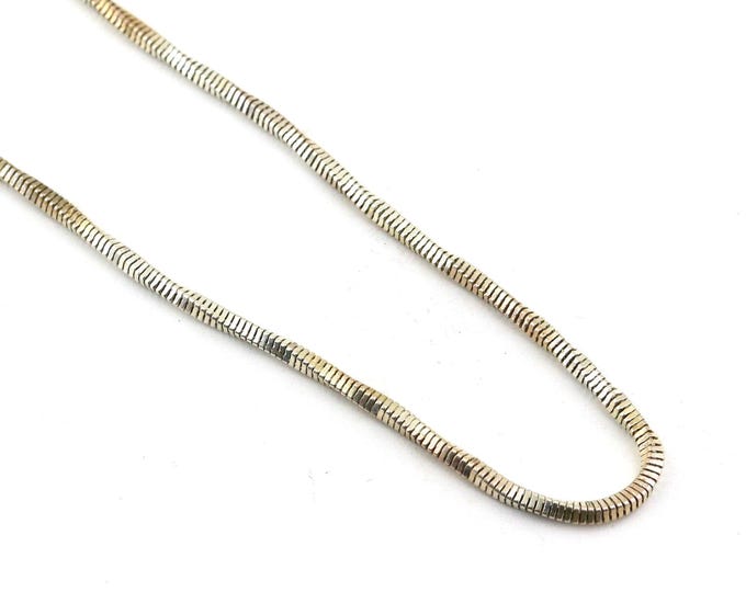 Vintage 36 Inch Italy Milor Shiny Simple Plain Twisted Long Chain Design Necklace 925 Sterling NC 139S