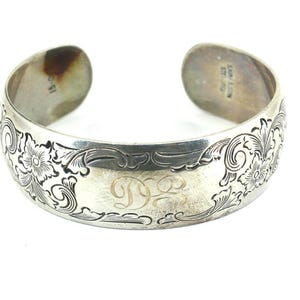 Vintage S. Kirk &Son Signed DS Filigree Design Cuff Bracelet 925 Sterling Silver BR 477