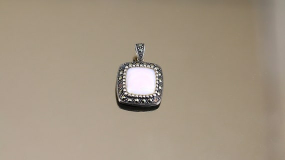 Vintage Square Shape Marcasite Beads Beaded Pink … - image 5