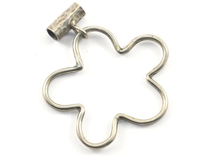 Vintage Flower Shape Pendant 925 Sterling Silver PD 1273