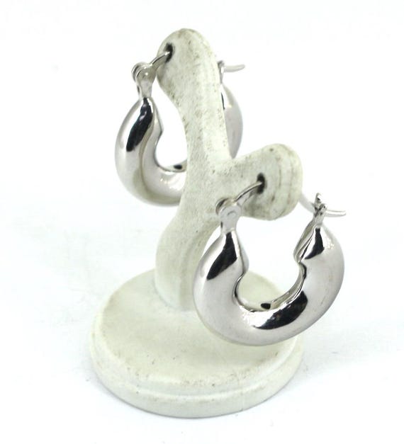 SILVER925 HOLLOW HOOP EARRINGS/シルバー/ピアス 925 Sterling Silver Hollow 11mm Oval Hoop Earrings 6.26g L