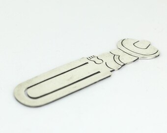 Vintage Mexico Man With Hat Shaped Bookmark 925 Sterling  Silver OT 476
