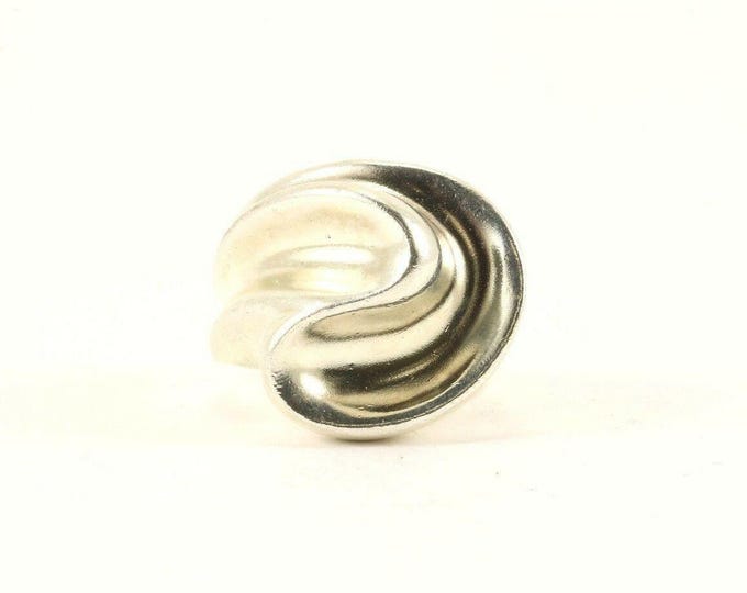Vintage Silver Big Wide Modern Fashion Design Ring 925 Sterling Silver RG 3735