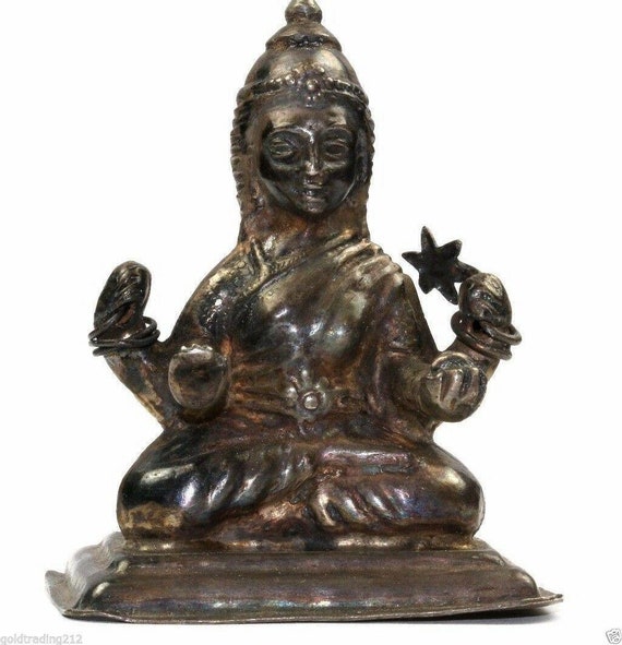 Antique Buddhism God Vishnu Four Arms Hindu Minia… - image 1
