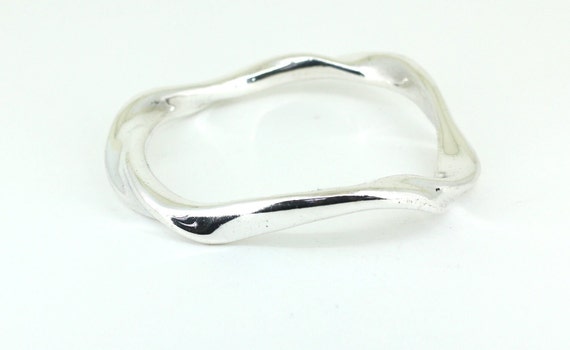 Vintage Wavy Wave Shape Bangle Bracelet 928 Sterling BR 2523
