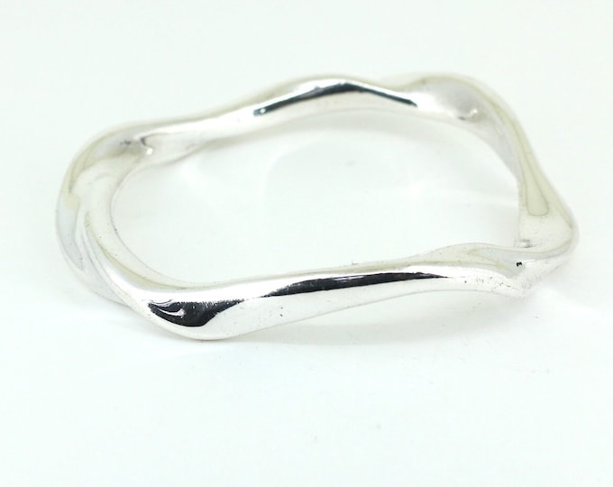 Vintage Wavy Wave Shape Bangle Bracelet 928 Sterling BR 2523