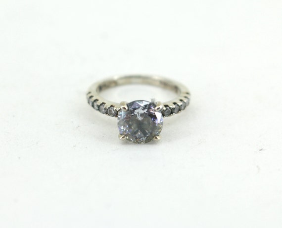 Vintage Size 6 Crystal CZ Engagement Ring 925 Ste… - image 2