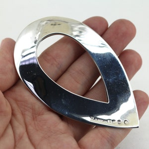 Vintage Ravissant Teardrop Shape Money Clip Holder 925 Sterling Silver OT 45B
