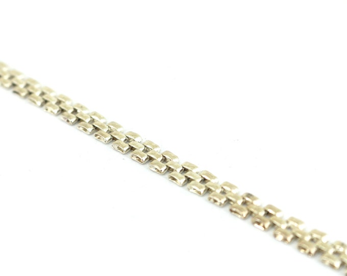 Vintage Italy Unusual Link Design Chain Necklace Sterling Silver NC 1191