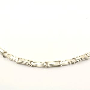 Vintage 17 Inch  Heavy Bar Design Elegant Necklace 925 Sterling Silver NC 1487