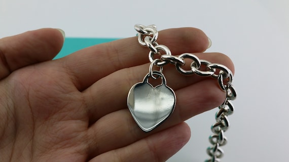 Authentic Tiffany & Co Shiny Heart Tag Chain Rolo… - image 7