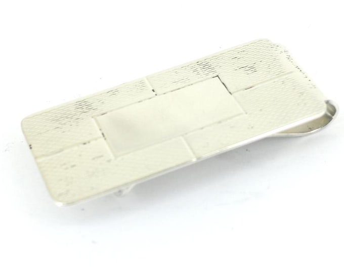 Vintage  Men's Art Deco Classic Bar Tie Clip 925 Sterling Silver OT 479