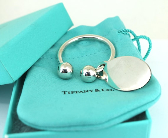 Authentic Tiffany & Co. 2001 Key Ring Sterling Silver 925 OT 284