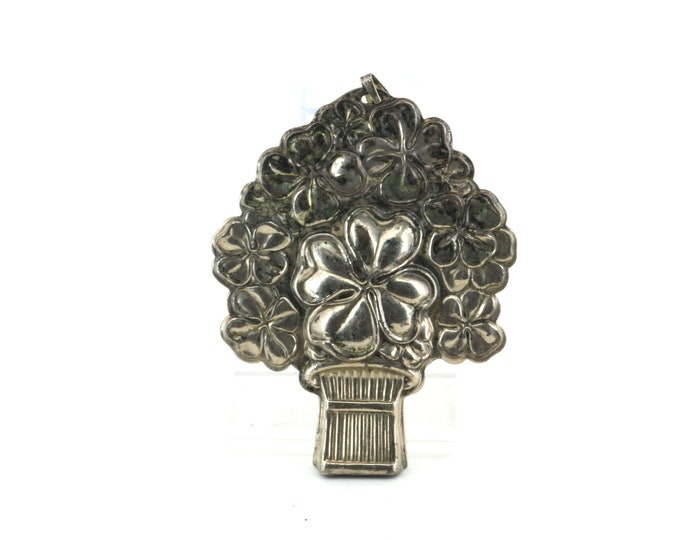Vintage Flowers  Christmas Tree Ornament 925 Sterling Silver OT 249