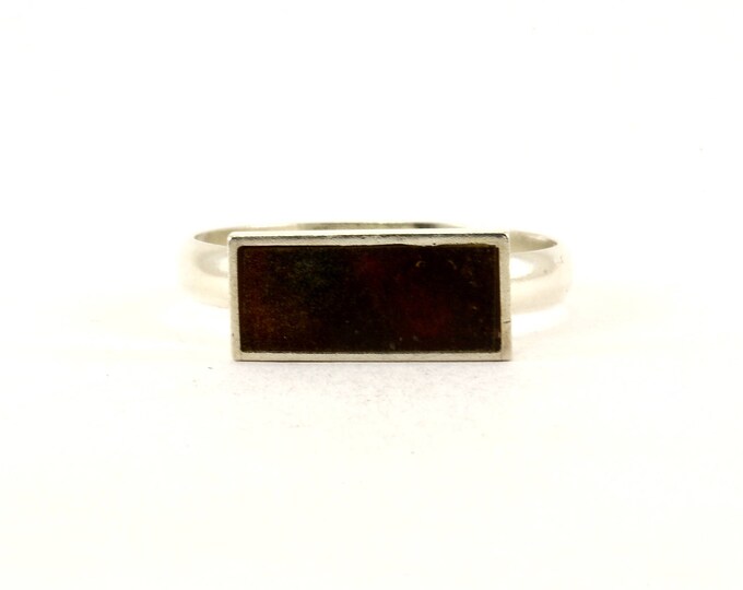 Vintage Bar Design Band Ring 925 Sterling Silver RG 3610
