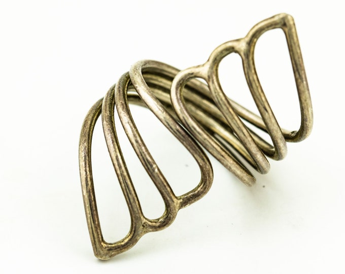 Size 9 Open Cut Wings Design Vintage Beautiful Band Ring for Women 925 Sterling Silver RG 4125Q