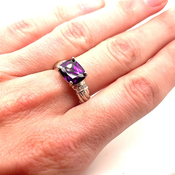 【BLACKPURPLE】[silver925] BRIAL CRYSTAL RING BLACKPURPLE RING