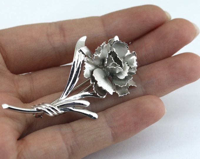 Vintage Carl Art Floral Flower Design Pin/Brooch 925 Sterling BB 1647