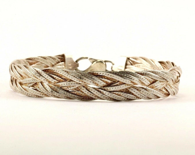 Vintage Bride Design Link Bracelet 925 Sterling Br 997(123720997415)