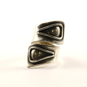 Vintage Size 6.5 Large Overlap Design Ring 925 Sterling  RG 1889