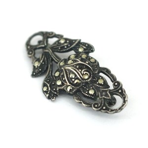 Rose Marcasite Brooch 935 Sterling BB 332-E