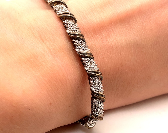Vintage Bracelet | Whyte Chrystal's Design Bracelet | Gold Plated Design Bracelet | Sterling Silver 925 Bracelet | BR 3939M