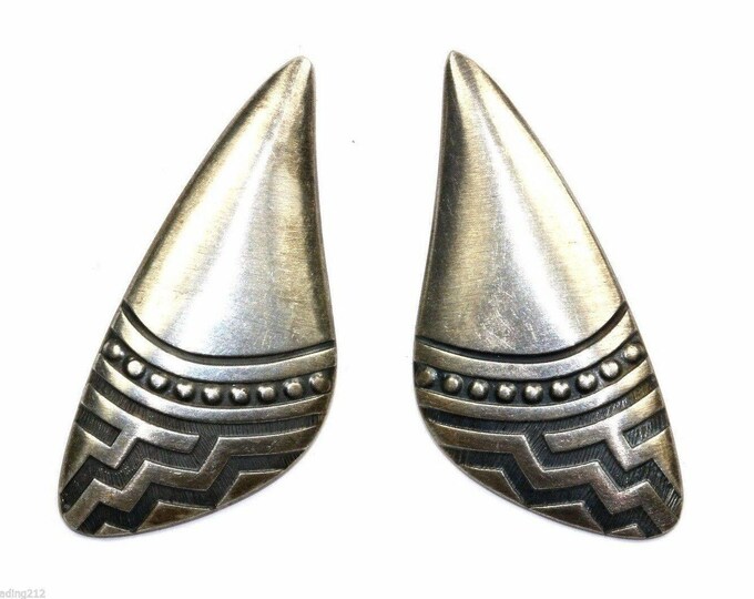 Native American Kabana Kbn Southwestern Design Stud Earrings 925 Sterling Er 339