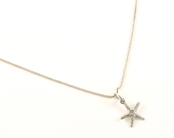 Vintage Star Starfish Design Necklace 925 Sterling Silver NC 1221