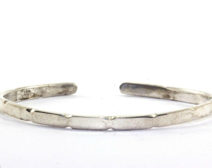 Vintage Mexico Textured Child Kid Girl Baby Cuff Bracelet 925 Sterling Br 1026