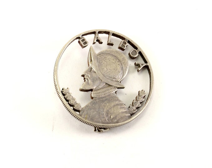 Vintage Balboa Design Pin/Brooch 925 Sterling BB 1024