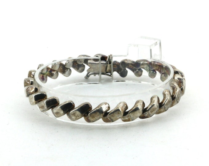 Vintage San Marco Design Bracelet | Macaroni Design Bracelet | Sterling Silver 925 Bracelet | BR 139