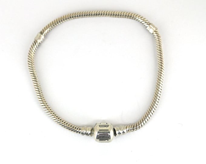 Vintage Biagi Snake Barrel Clasp Bracelet 925 Sterling BR 2185