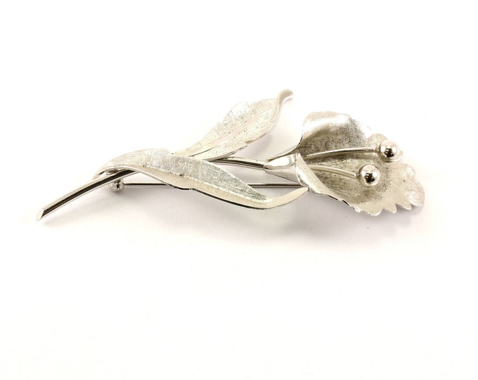 Vintage Lily Flowers Design Pin/Brooch 925 Sterling BB 1688-E