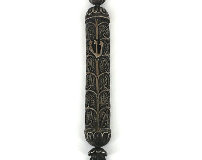 Vintage Jewish  Religious  Mezuzah Sterling Silver OT 094