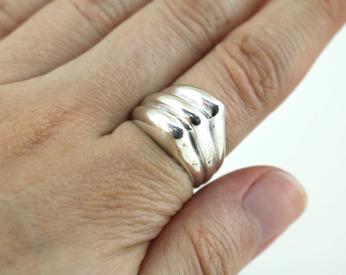Vintage Size 6.25 Dome Ring 925 Sterling Rg 1805