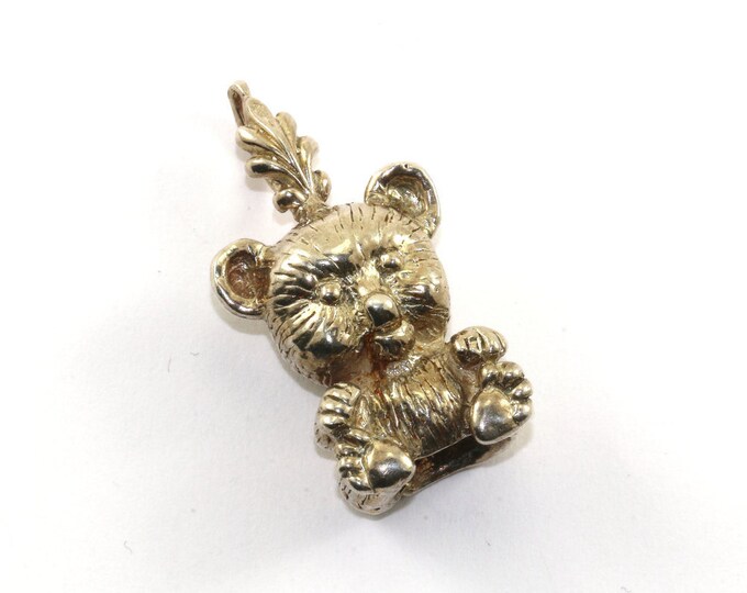 Vintage Little Koala Bear Shape Pendant 925 Sterling Silver PD 1309