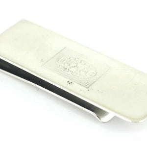 Vintage Plain Polished O Scales C Design Money Clip Holder 925 Sterling Silver OT 469