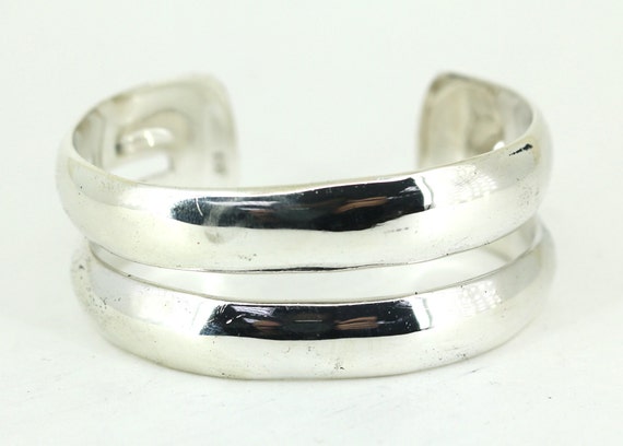 Vintage Double Twisted Split Strand Cuff Bracelet… - image 2