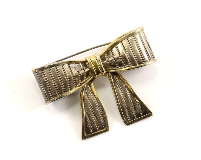 Vintage Bow Design Pin/Brooch 925 Sterling BB 1248