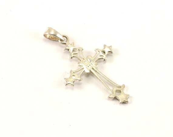 Vintage Marcasite Cross Pendant 925 Sterling PD 406