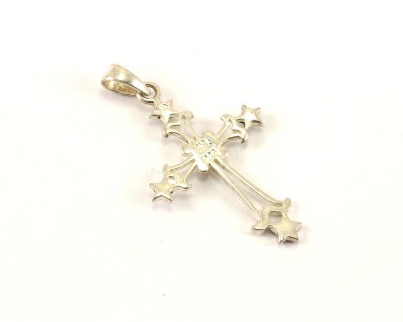 Vintage Marcasite Cross Pendant 925 Sterling PD 406