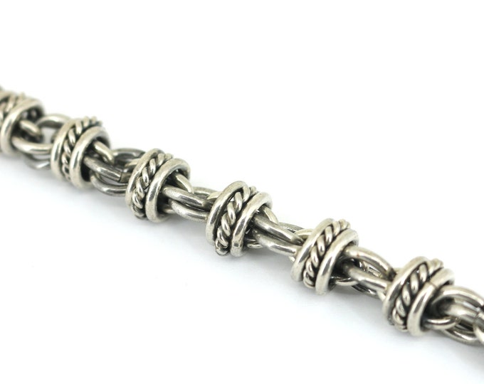 Vintage Small Heavy  Link Chain Bracelet 925 Sterling BR 3027