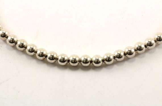 123765805654 Vintage Beads Necklace 925 Sterling Nc 973