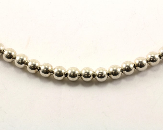 Vintage Beads Necklace 925 Sterling NC 1065