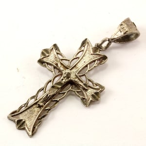 Vintage Beautiful Cross Pendant 925 Sterling Silver PD 1604