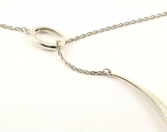 Vintage Lariat Design Necklace 925 Sterling Nc 558(123765809591)