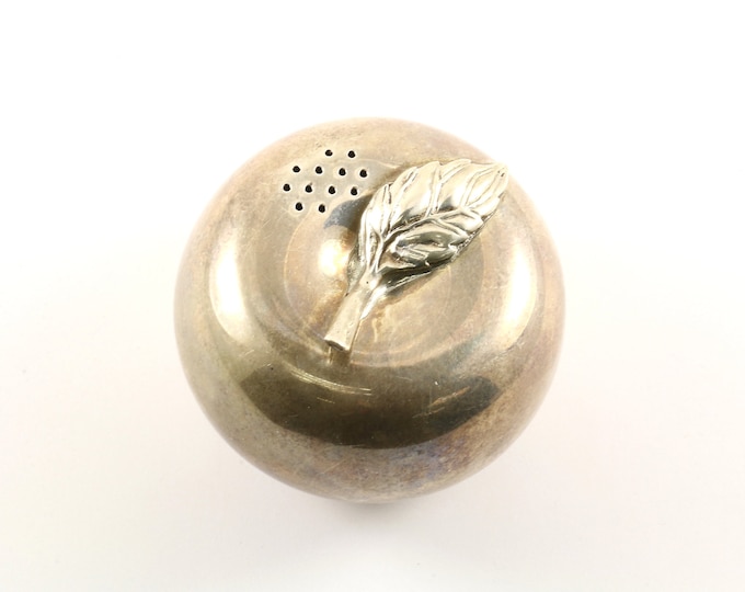 Vintage Antique Apple Design Salt Pepper Shaker Sterling Silver  FW 80