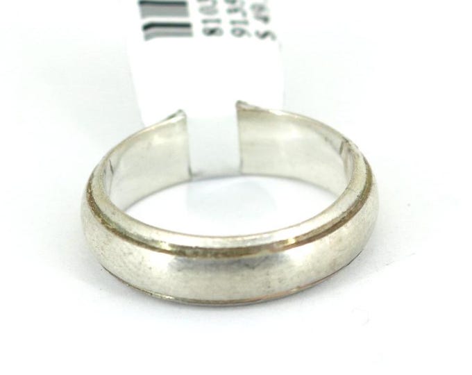 Vintage Size 8.5 India Men's Plain Polished Design Wedding Band Ring 925 Sterling Silver RG  3507