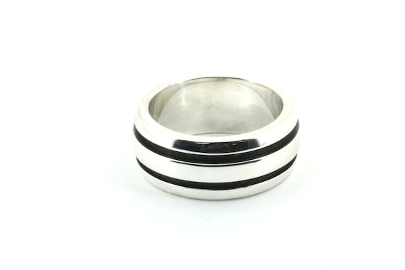 Authentic Tiffany & Co Band Ring 925 Sterling Silver Size 8 RG