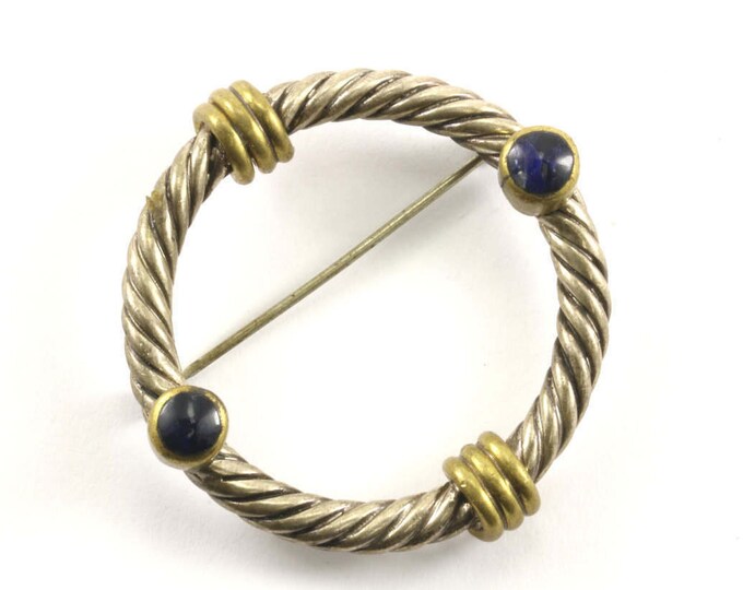 Vintage Twisted Cable Design Pin/Brooch  925 Sterling BB 462